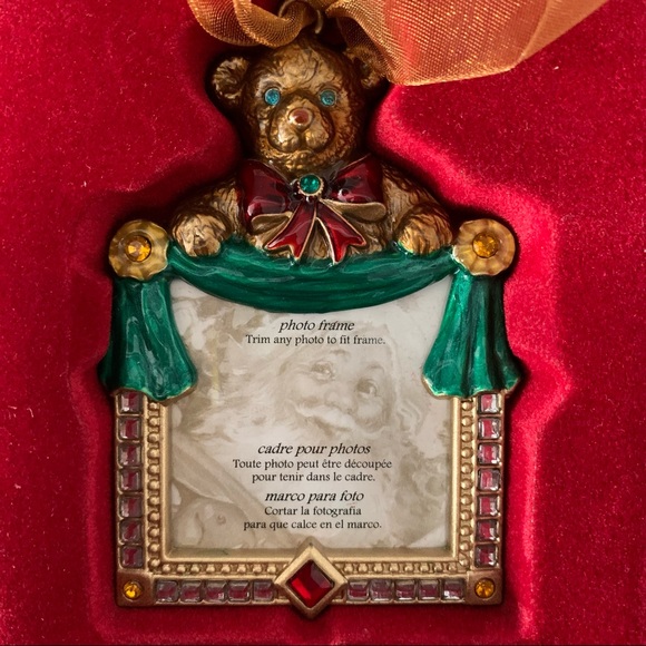 Christmas Ornament Photo Frame Teddy Bear - Picture 3 of 9